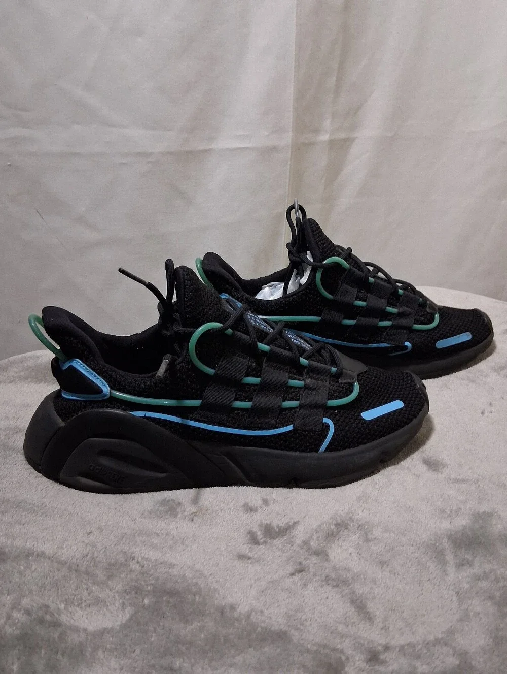 Adidas Lxcon Mens Running Shoes FV3587 Black Cyan Blue Men Size 9